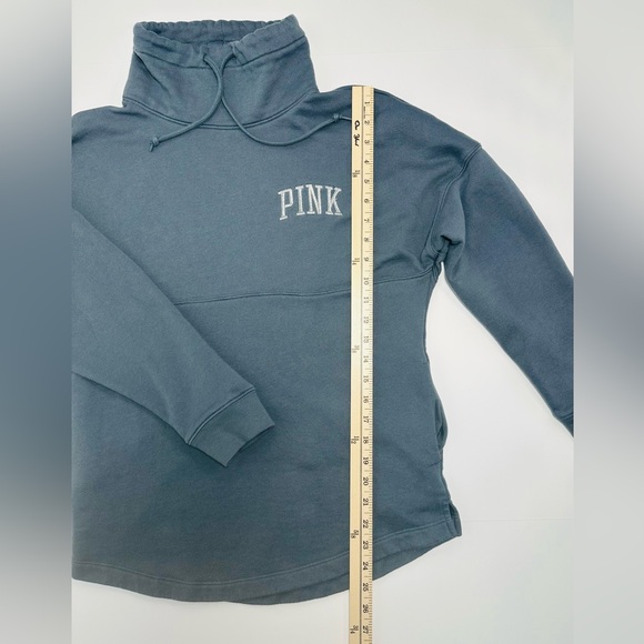 PINK Victorias Secret Cowl Neck Varsity Sweatshirt Small - Picture 8 of 10